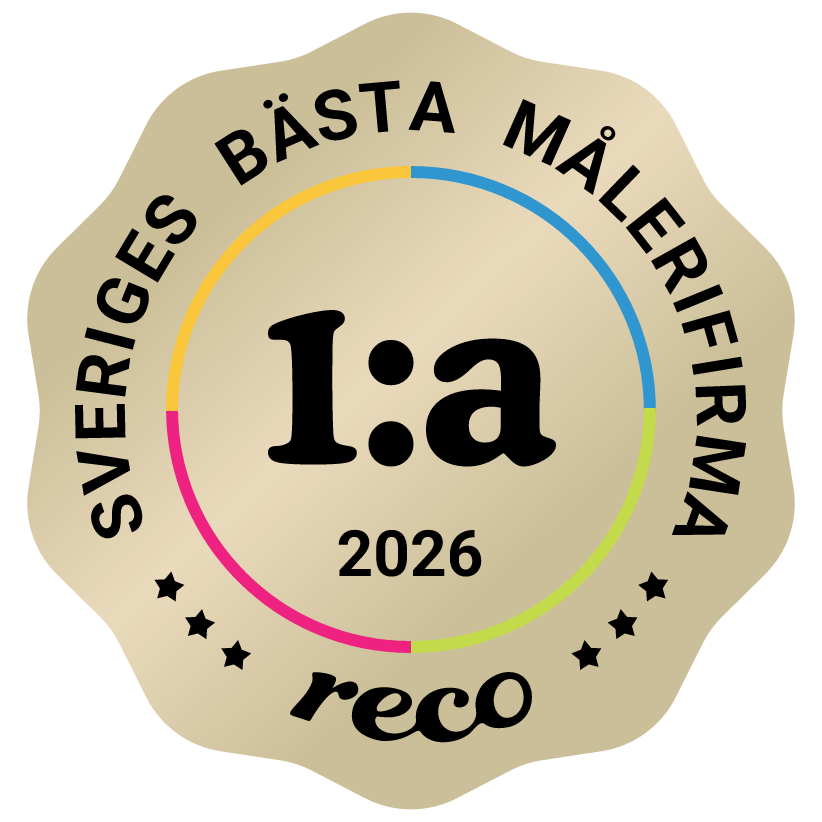 Badge BestinSweden Målerifirma First () bästa målerifirma 2026